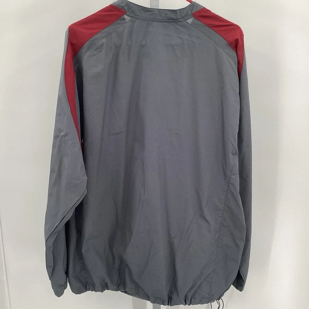 Men's‎ Nike Storm-Fit Long Sleeved Cage / BP Jacket Gray / Maroon Medium 1/4 Zip